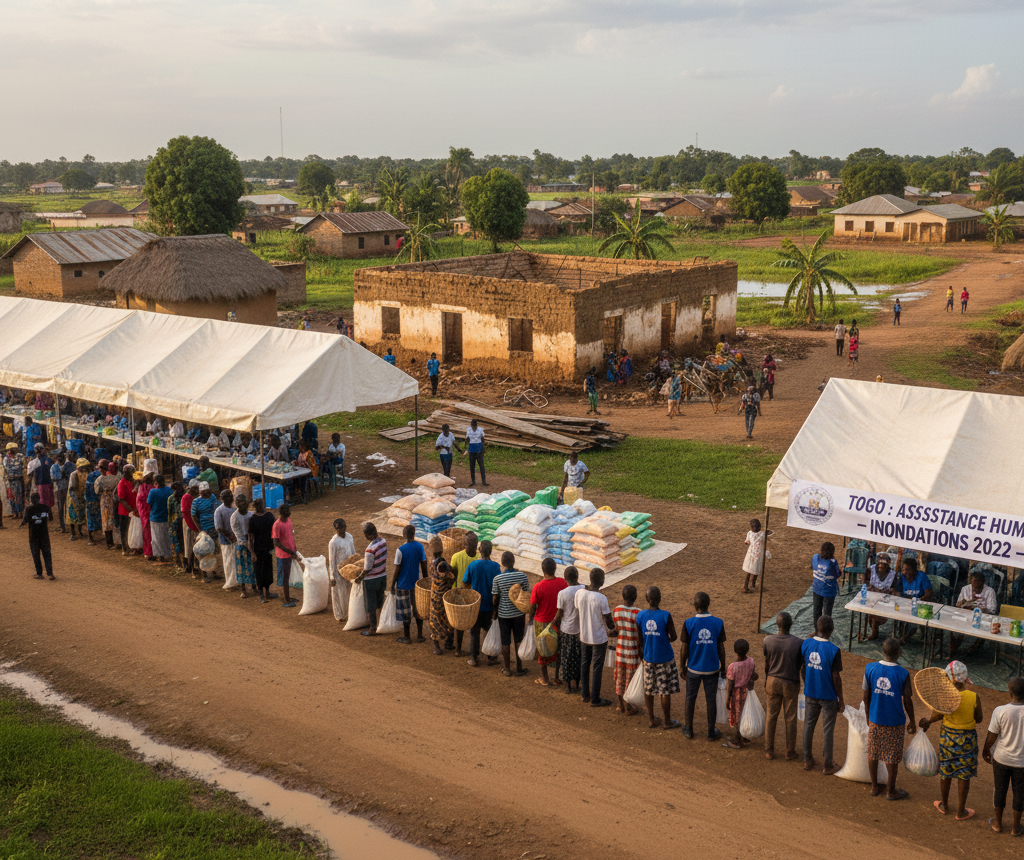 Flood relief in Togo
